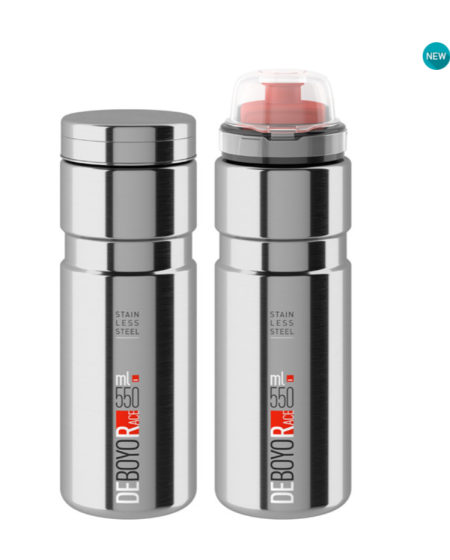 ELITE: Deboyo Race stainless steel vacuum bottle 550 ml silver - 12 hours thermal