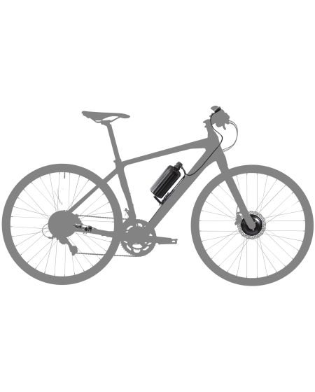 C1 E-BIKE Kit - EU Tandem Silver Rim Brake 700C 36H Wheel