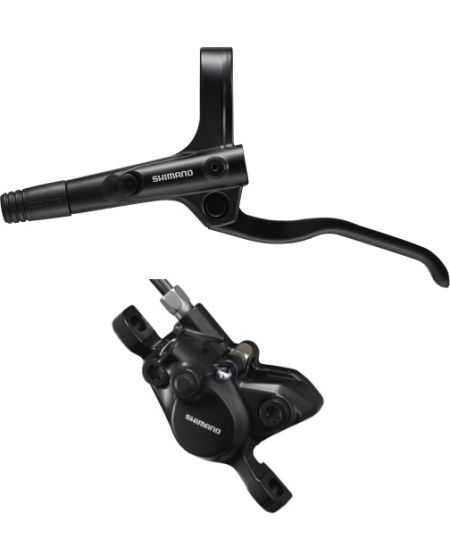 Shimano MT200 Hydraulic pre-bled brakeset /post mount calliper, black